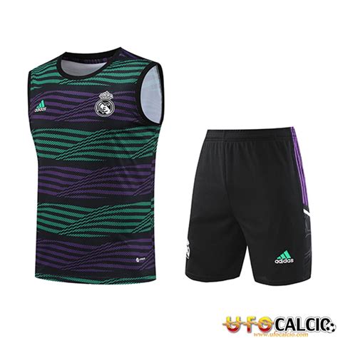 Le Nuove Kit Canotta Allenamento Pantaloncini Real Madrid Viola 2023 2024