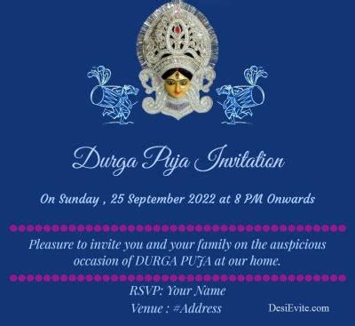 free Durga Puja Invitation Card & Online Invitations