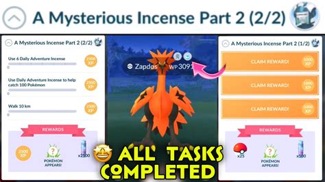 A Mysterious Incense Part 2 Special Research Task And Rewards Pokemon