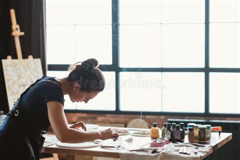 Artist Studio Workplace Ceramic Artwork Handicraft Stock Photo Image