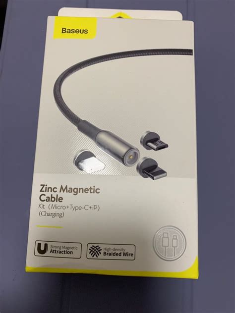 Baseus Zinc Magnetic Cable Kit Micro Type C Lightning Mobile Phones