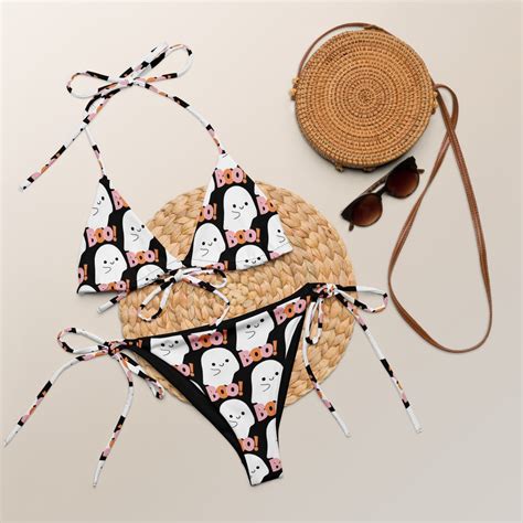 Ghost Bikini Halloween Swimsuit Halloween Costume This Is Halloween Cute Ghost Boo Etsy