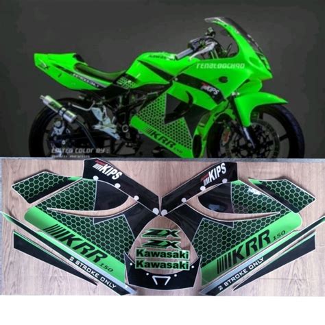 Jual Stiker Striping Custom Fariasi Ninja Rr Old Hijau Shopee Indonesia