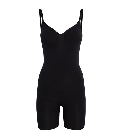 Skims Seamless Sculpt Mid Thigh Bodysuit Harrods Ua