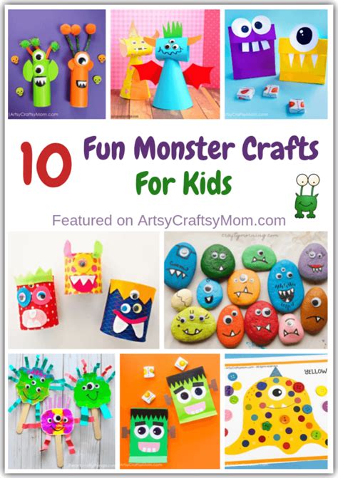 10 Fun Monster Crafts For Kids Artsy Craftsy Mom