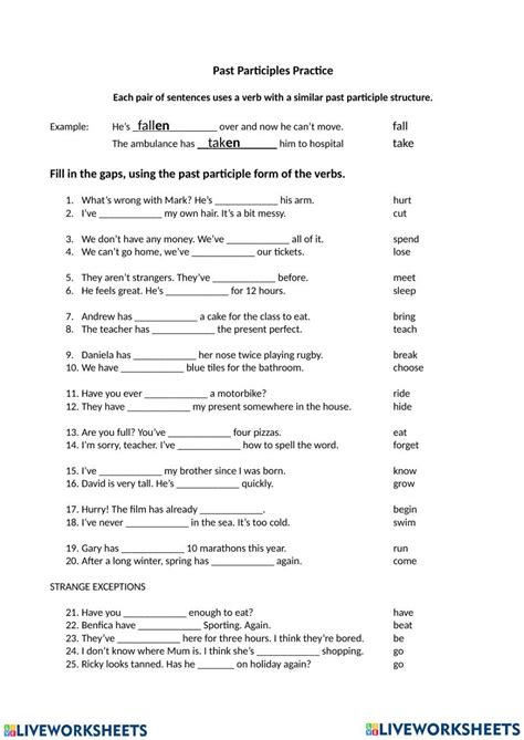 Participe Présent Present Participle In French Worksheet