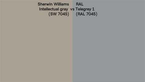 Sherwin Williams Intellectual Gray Sw Vs Ral Telegrey Ral