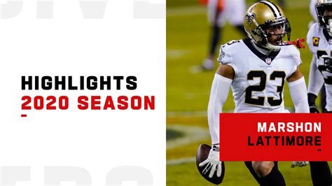 New Orleans Saints cornerback Marshon Lattimore highlights | 2020 season