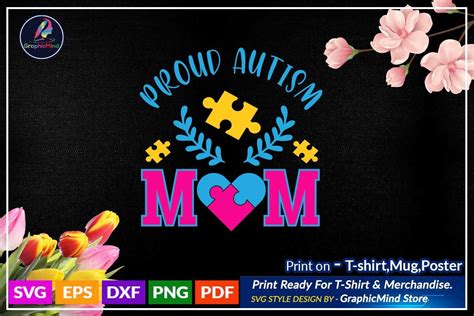 Proud Autism Mom Svg T Shirt Design Graphic By Graphicmind · Creative