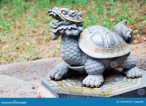 Chinese Dragon Turtle Statue in Taiwan, Design Architecture Stock Image ...