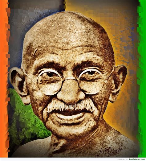 Digital Painting Of Mahatma Gandhi - Desi Painters