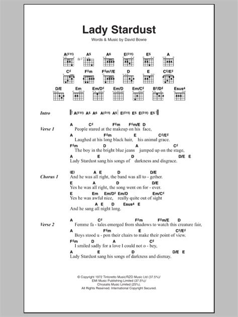 Ziggy Stardust Guitar Chords