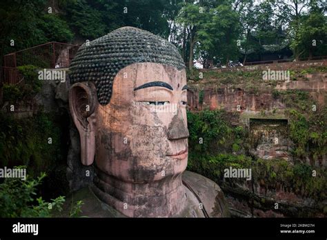 Leshan China El 20 De Julio De 2011 Una Vista Del Buda Gigante De