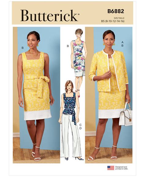 Butterick Schnittmuster Kombination B6882 Maschinensticken Nähen