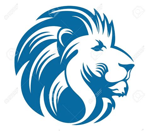 Lion Head Blue Royalty Free Cliparts Vectors And Stock