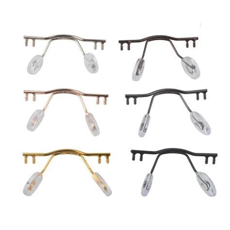 25pcs Eyeglasses Bridge Glasses Nose Pad Arm Metal Rimless Optical Frame Bridge Nose Pad Holder