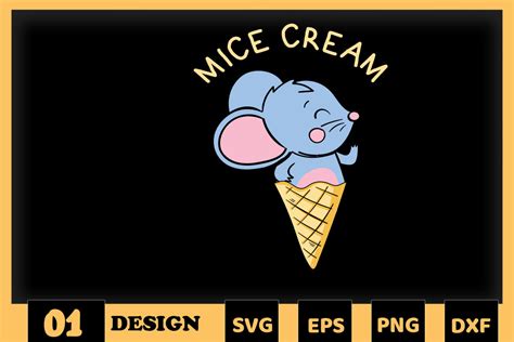 Animal Puns Mice Cream Funny Ice Cream Graphic By Skinite · Creative