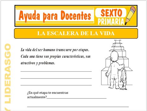 Escalera De La Vida Para Sexto De Primaria Ayuda Para Docentes