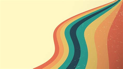 Premium Vector 70s Retro Perspective Lines Rainbow Background Vintage