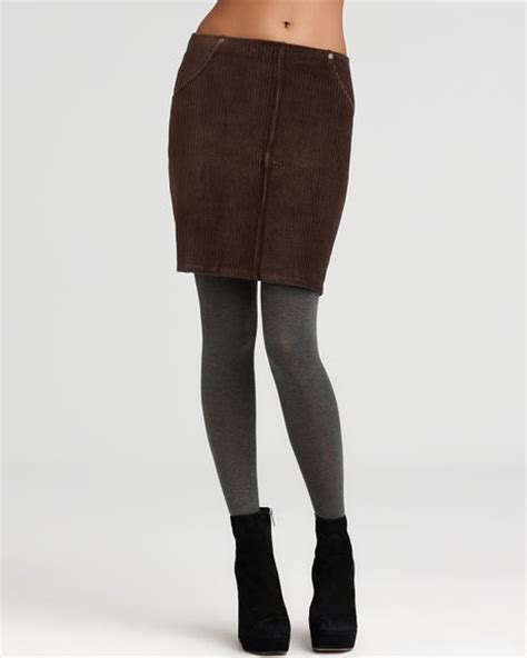 Hue Wide Wale Corduroy Skirt In Brown Espresso Lyst