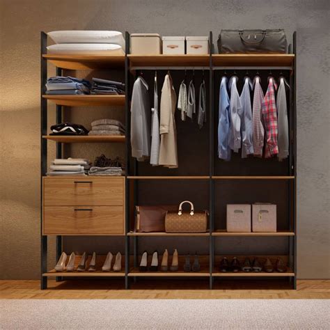 Kit Cabideiros Gaveteiro Closet Organizador Roupas Mdf