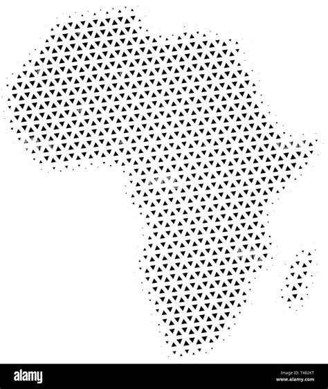 Africa Map Triangle Halftone Vector Pictogram Dotted Africa Map Icon