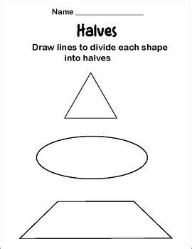 First Grade Fractions And Partitioning Worksheets By Nulu Press Tpt