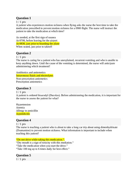 Nurs Pharmacology Tests Galen College Of Nursing Browsegrades