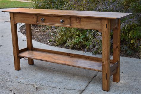 Handmade Rustic Sofa Table By The Wood Hobbit