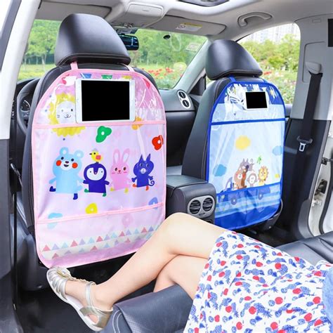 Cm Car Seat Back Protector Pad Cartoon Style Cute Leather