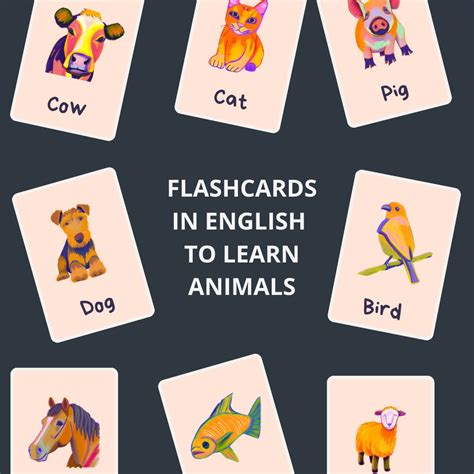 Animals Flashcards, Animals Flashcards Printable, Animal Flashcards for ...