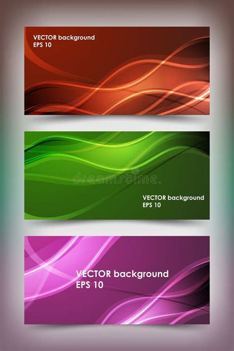 Set Of Colored Banner Templates Stock Illustration Illustration Of