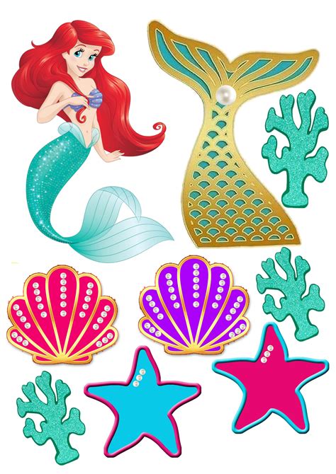 Photo Cake Topper Diy Cake Topper Mermaid Theme Birthday Party