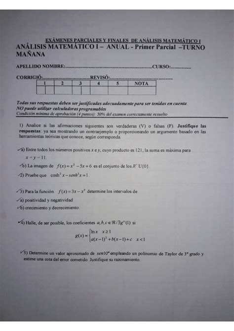 SOLUTION An Lisis Matem Tico I Primer Parcial Resueltos Parte 1