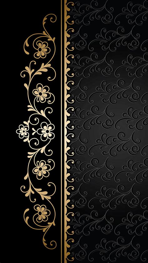 Wallpaper Vintage Gold Black Myweb