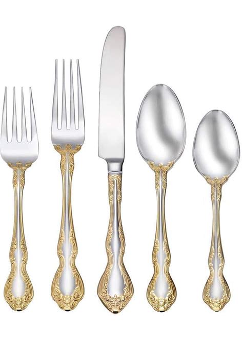 Oneida Golden Mandolina 45 Piece Flatware Set Flatware Set Stainless