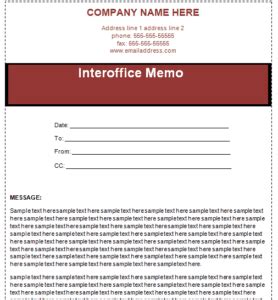 Free Interoffice Memo Templates In Word Excel Pdf Formats