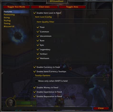 RPGLootFeed Bags Bank Inventory World Of Warcraft AddOns