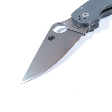 Spyderco Para 3 C223gpdgy 3 Maxamet Stonewashed Plain Blade Folding Knife