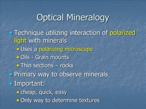 Ppt Optical Mineralogy Powerpoint Presentation Free Download Id 9388896