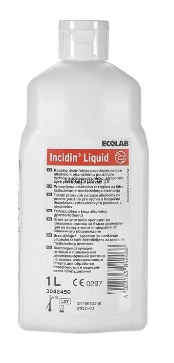 INCIDIN LIQUID SPRAY 1L SZYBKA DEZYNFEKCJA POWIERZCHNI MEDIPLUS Sklep