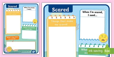 Scared Writing Template Hecho Por Educadores Twinkl