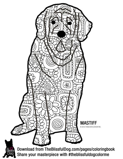 Mastiff Coloring Page Coloring Pages