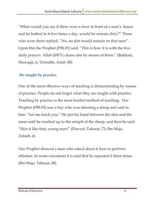 Teaching Methods Of Prophet Muhammad Pbuh PDF