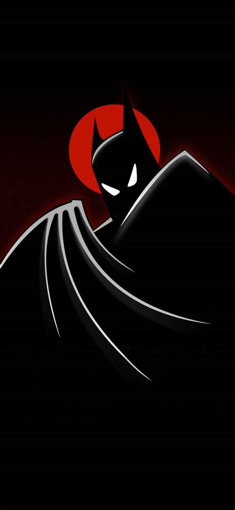Download Black Batman Art Red Moon Animated Mobile Wallpaper