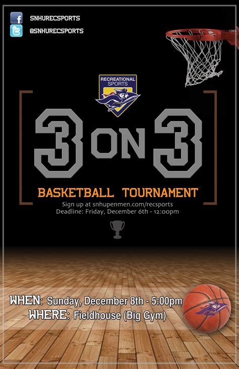 3 on 3 basketball tournament promotional flyer I created for Southern ...