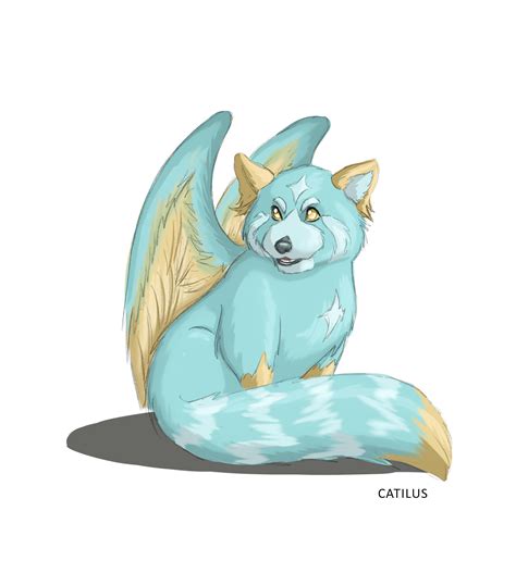 Cute Wolf Drawings With Wings