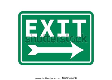 Exit Right Arrow Sign Vector Stock Vector Royalty Free 1823849408