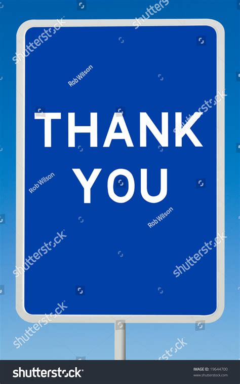 Thank You Road Sign Stock Photo Edit Now 19644700 Shutterstock