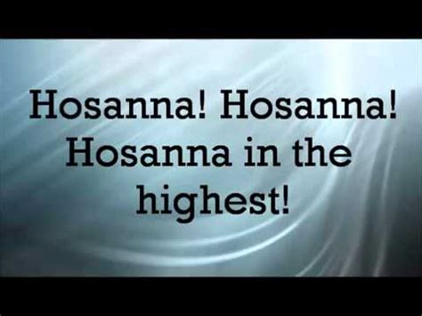 Hosanna With Lyrics Youtube